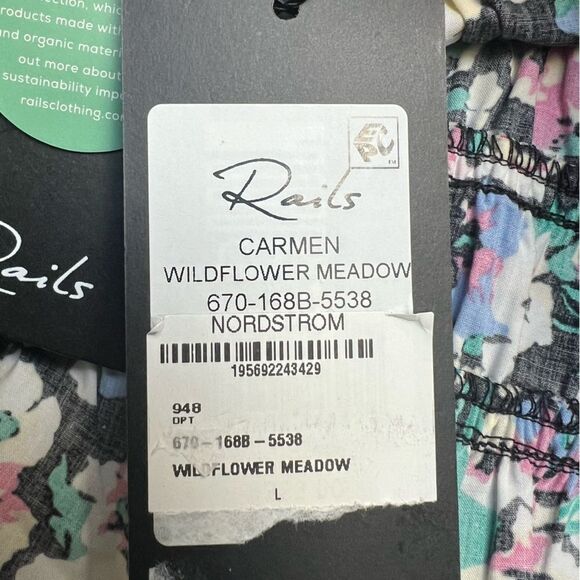 Rails Carmen Wildflower Meadow Floral Cotton Sundress Large NEW MSRP $228 - Picture 11 of 12